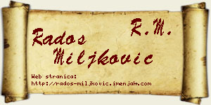 Radoš Miljković vizit kartica